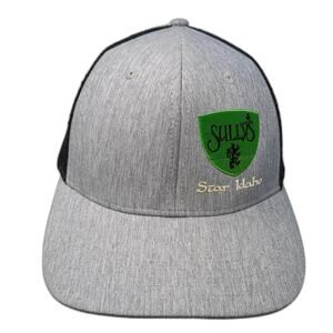 Sully's Star Idaho Snapback Trucker Hat Gray One Size Mesh Back Ivory Headwear